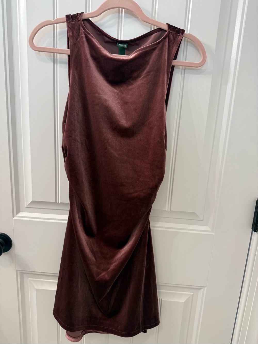 🔴 Wild fable Sleeveless Velvet Midi Dress in Burgundy